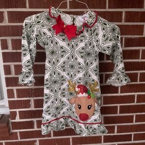 Counting Daises Christmas  Rudolph dress girl 6